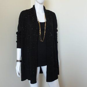 Long Open-Front Long-Sleeve Cardigan